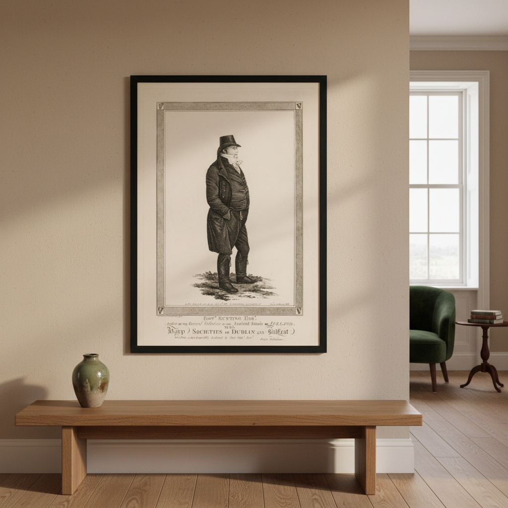 Edward Bunting (1773–1843) displayed in an elegant Irish period-home living room