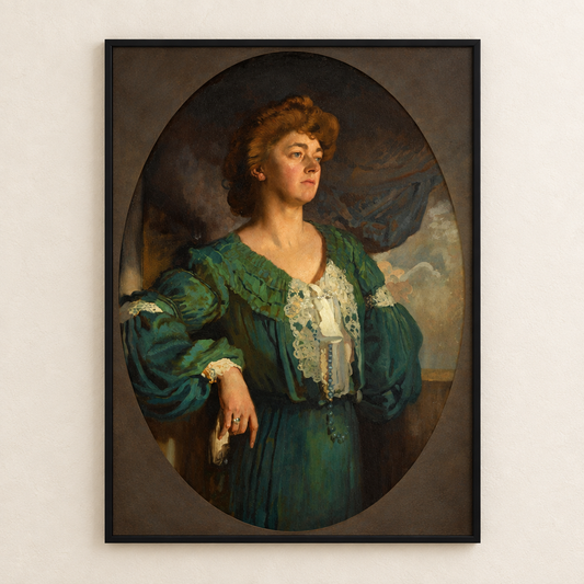 Lady Gerard in a Green Dress frame mockup preview