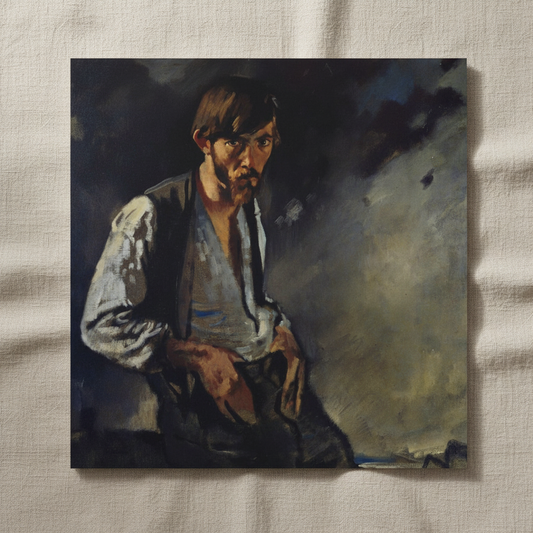 Man from the West, William Orpen's portrait of Seán Keating, unframed print on a linen background