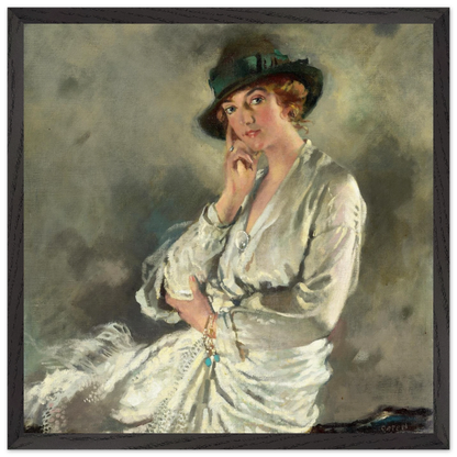 Mrs Charles S. Carstairs by William Orpen in a slim black frame, full-bleed
