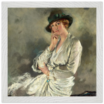 Mrs Charles S. Carstairs by William Orpen in a white wooden frame