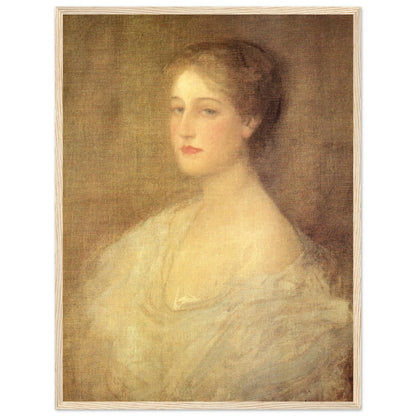 Nora (c.1896) by Sir John Lavery in an oak frame, woman with upswept hair on a golden ground