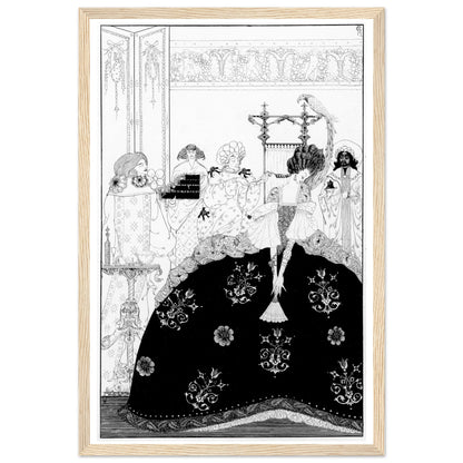 Now Awful Beauty Puts on All Its Arms illustration, framed print in a natural oak frame