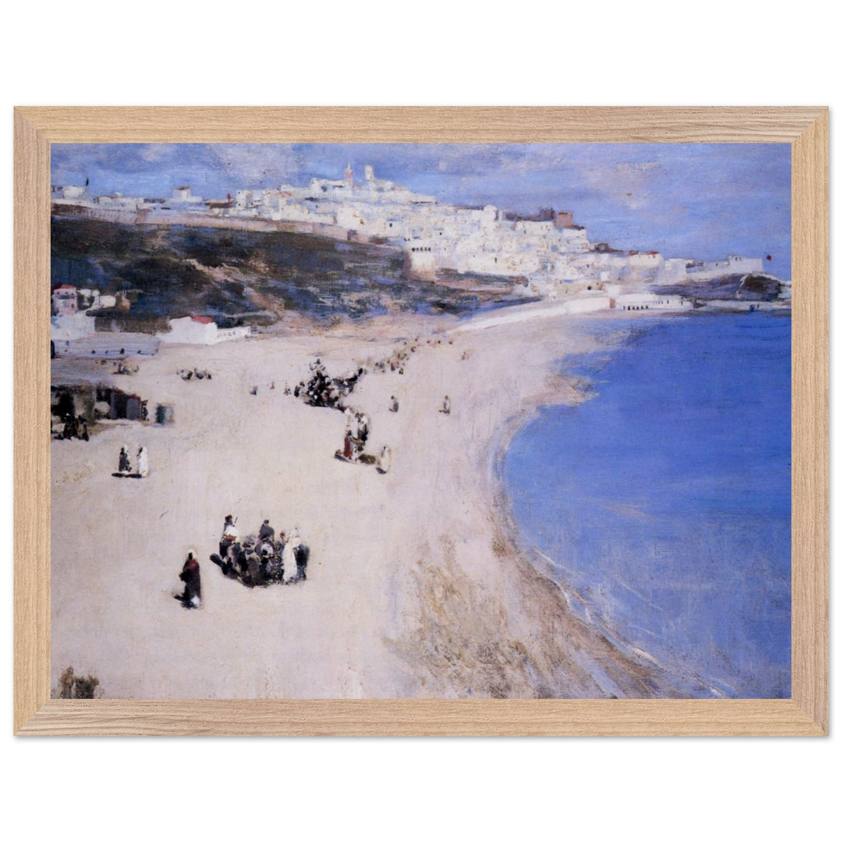 Oak-framed print of Tangier, The White City, 1893 painting by Sir John Lavery