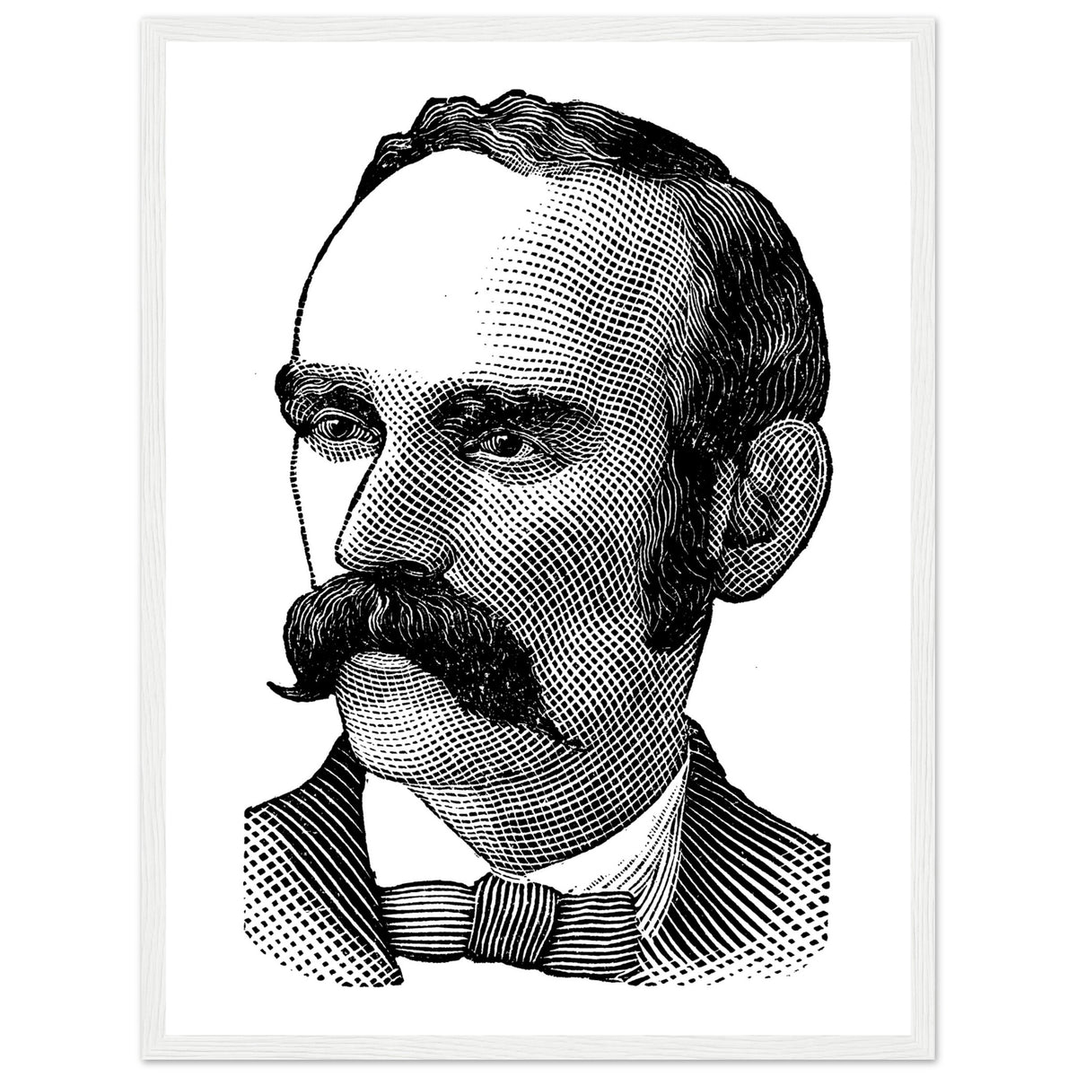 Portrait of Michael Davitt in a white frame on a plain white background