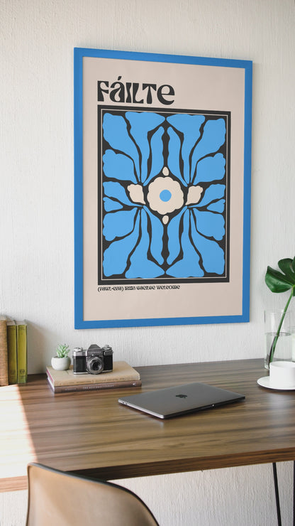 Fáilte – Irish Welcome Art Print – room setting display | Buy Irish Art