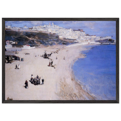 Tangier, The White City by Sir John Lavery in a slim black frame, straight-on view