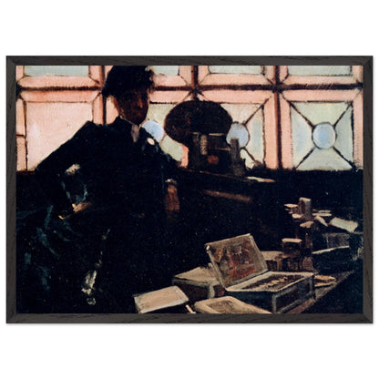 The Cigar Seller by Sir John Lavery in a slim black frame