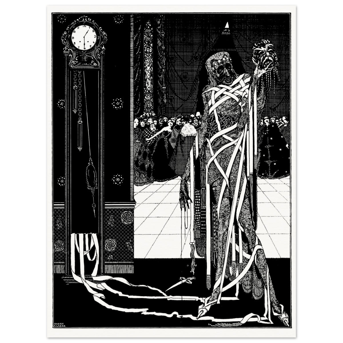The Dagger Dropped by Harry Clarke unframed print with a white border