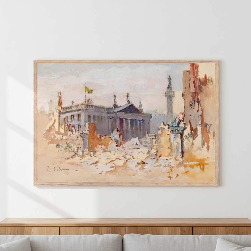 The Ruins of O’Connell Street (1916) – Collector’s Fine Art Print – Irish wall art print | Buy Irish Art