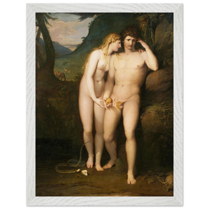 The Temptation of Adam by James Barry in a pale whitewashed frame with a white mount