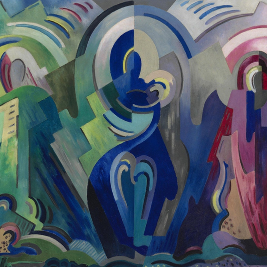 The Virgin of Éire by Mainie Jellett – Collector’s Edition Irish Modernist Art Print – framed print close-up | Buy Irish Art