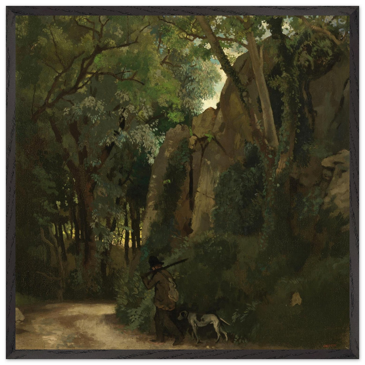Trees at Howth by William Orpen in a black frame with a white border