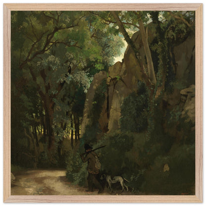 Trees at Howth by William Orpen in a natural oak frame with a thin white edge