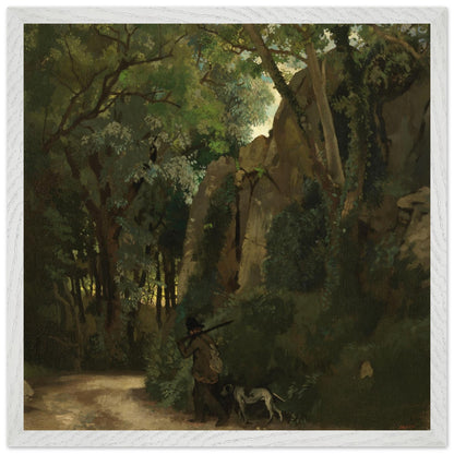 Trees at Howth by William Orpen in a slim white frame with a wide white border