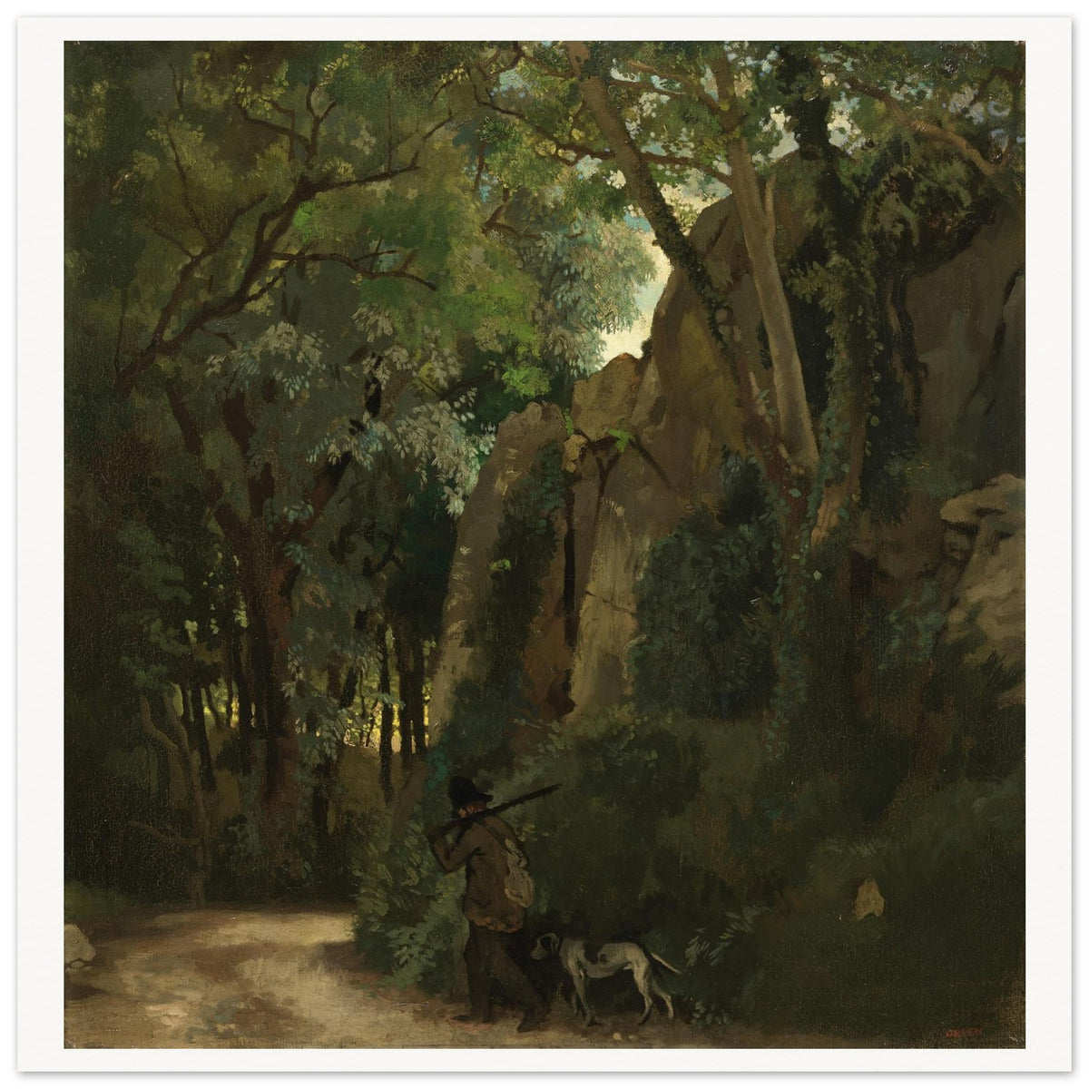 Trees at Howth by William Orpen, unframed print with a white border