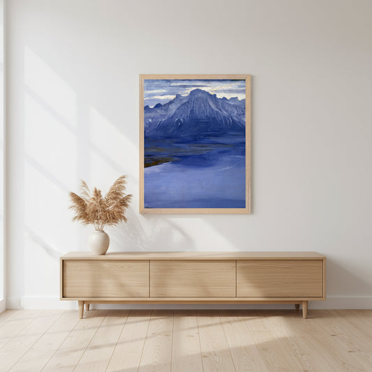 Twilight, Lake Geneva by Sir John Lavery – 40x50 cm Collector’s Edition in natural oak frame