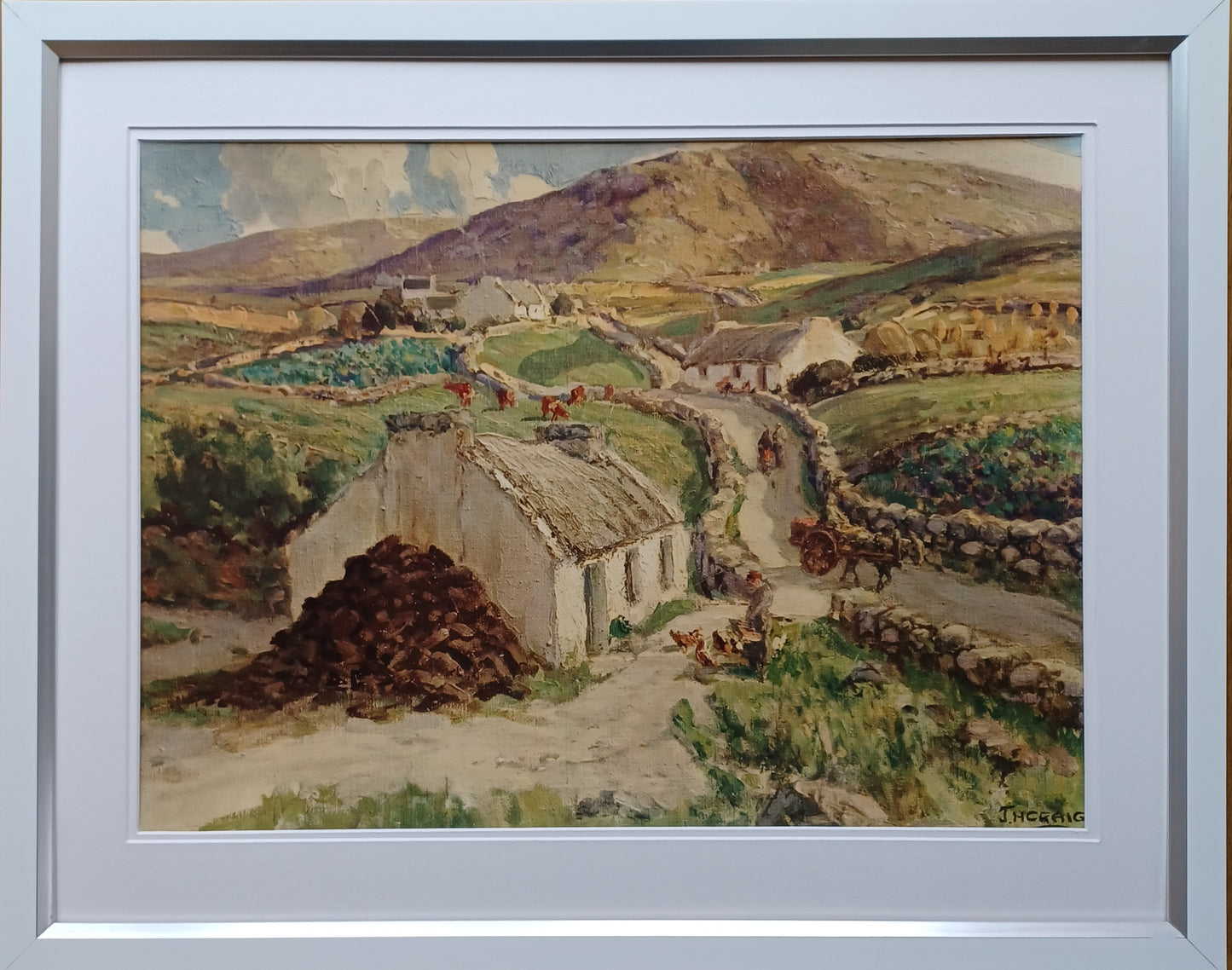 Cottages at Dunloe Donegal James Humbert Craig RHA