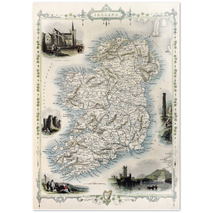 Old Map of Ireland – Vintage Antique Framed Print – view 9 | Buy Irish Art