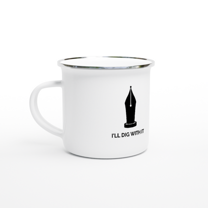 I'll Dig With It Seamus Heaney Enamel Mug – Irish gift ceramic mug | Buy Irish Art