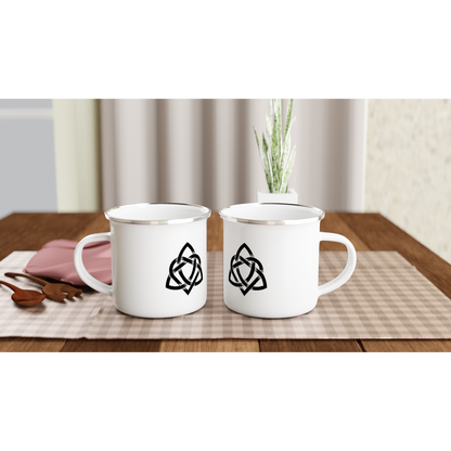 Black & White Celtic Design 12oz Enamel Mug – view 6 | Buy Irish Art